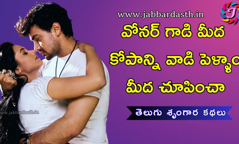 owner gaadi pai kopam tho vadi pellam pai